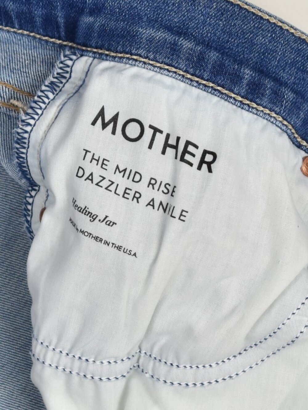 Mother The Mid Rise Dazzler Ankle Jeans - 28 - Picture 7 of 8